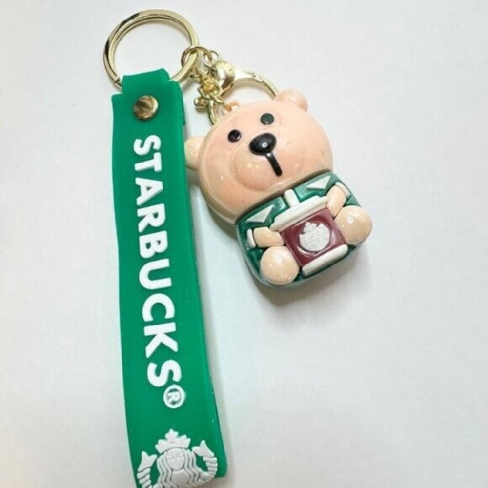 Starbucks Bear Green Keychain